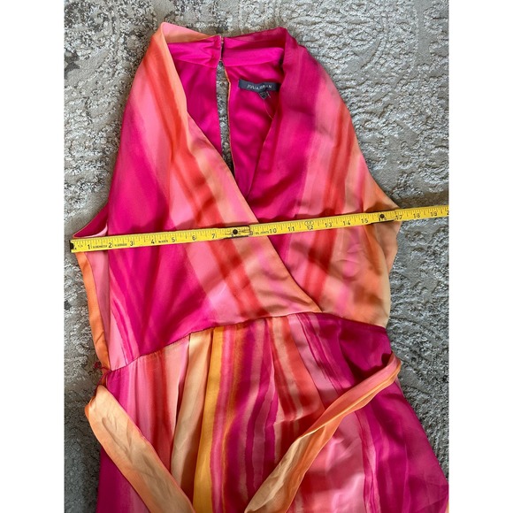 NWT Julia Jordan Surplus Halter Hi Low Belted Dress Sz. 4 - Picture 6 of 11